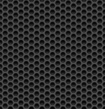 Dark seamless background - perforated sheet, plate - vector design Stock Illustration