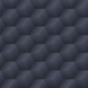 Dark seamless geometric pattern. Gray cubes repeatable background. Decorative Stock Illustration