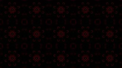 A dark seamless pattern background with red circle shapes on a pitch-black ba Stock Illustration