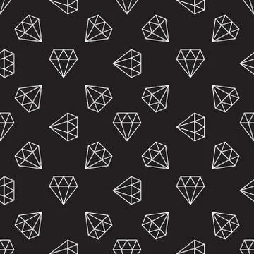 Dark seamless pattern with diamonds. Vector background Stockillustratie