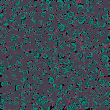 Dark seamless texture with stylized shapes of leaves and branches. Stock Illustration