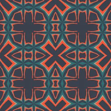 Dark seamlessGeometry pattern vector tileable background design in medieval 库存插图