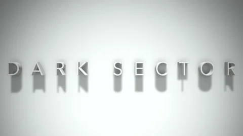 Dark Sector 3D title animation with shadows on a white background Stock Footage 296617705