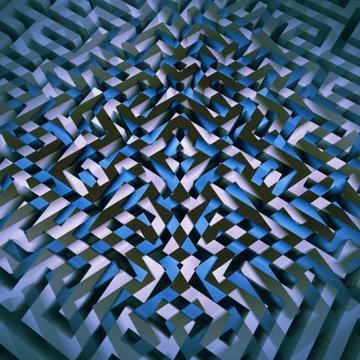 Dark shaded three dimensional technology maze illustration Illustrazione stock