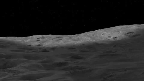 Dark Shadow casting moon surface during eclipse Stock Footage 168398462
