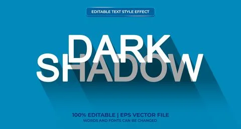 Dark Shadow - Editable Text Effect, Font Style Graphic Illustration Stock Illustration