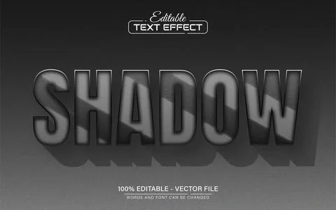Dark shadow text effect style editable Illustrazione stock