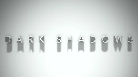 Dark shadows 3D title animation with shadows on a white background Stock Footage 297905702
