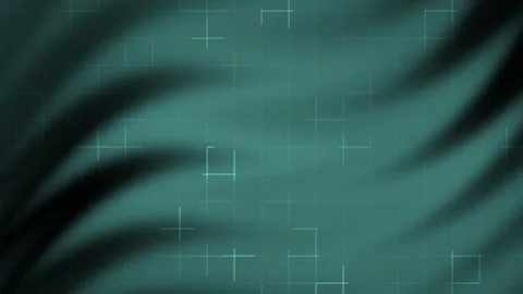 Dark shadows create a dramatic effect on teal fabric grid, ideal for mysterious Stock Footage 301349866