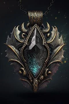 Dark shard amulet Stock Illustration