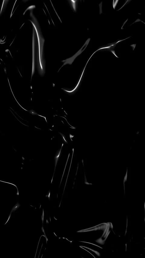 Dark shiny liquid swirls create abstract black and white patterns. Stock-Footage 297508591