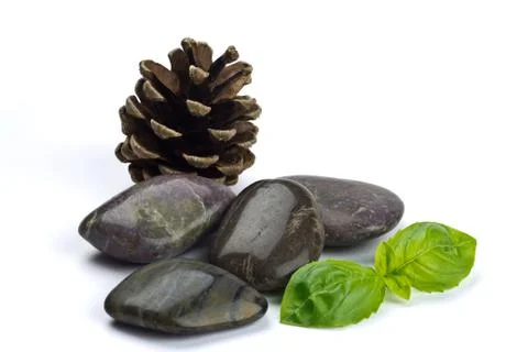 Dark shiny pebbles Stock Photos