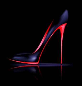 Dark shoe Stock Illustration