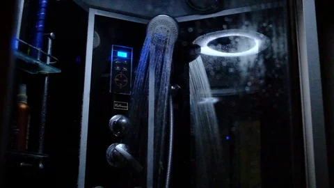 Dark shower Video stock 107615412