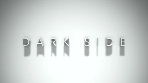 Dark side 3D title animation with shadows on a white background 動画素材 296843864