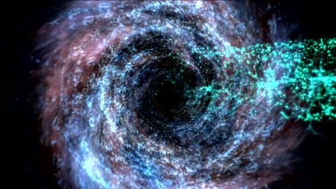 The Dark Side of the Black hole or Wormhole Stock Footage 156190586