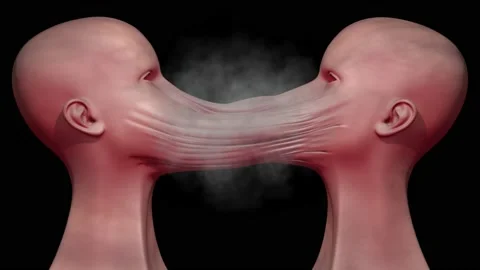 Dark side of CRISPR. Genetically engineered human clones 3d animation render Stock Footage 143302785