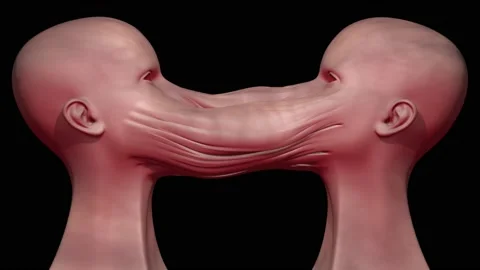 Dark side of CRISPR. Genetically engineered human clones 3d animation render Stock Footage 143302814