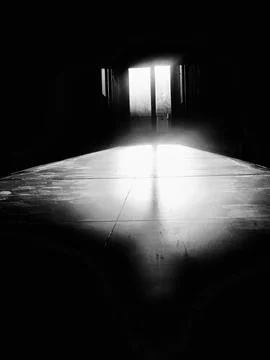 Dark side the light that the sun's rays leave on the ground Stock Photos