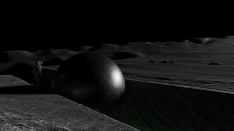 Dark side of the Moon Mission Stock Footage 247803637