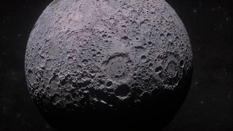 The Dark Side of the Moon - The Moon in Space Stock Footage 225320722