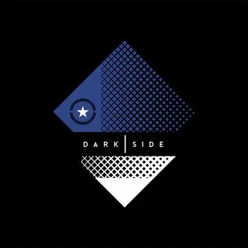 Dark side vector typography for t-shirt. perfect for simple style Stock Illustration