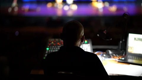 Dark silhouette of a man Stock Footage 111183418