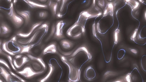 Dark Silky Liquid with Wavy Irregular Shape and Glossy Texture for Design Stock Footage 345419868