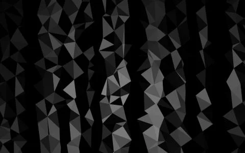 Dark Silver, Gray vector abstract polygonal texture. Stock Illustration