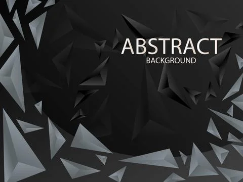 Dark Silver, Gray vector abstract polygonal background Stock Illustration