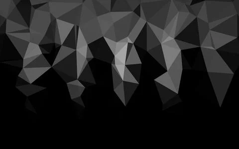 Dark Silver, Gray vector abstract polygonal cover. Stock Illustration