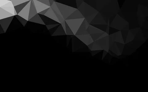 Dark Silver, Gray vector abstract mosaic background. Stock Illustration