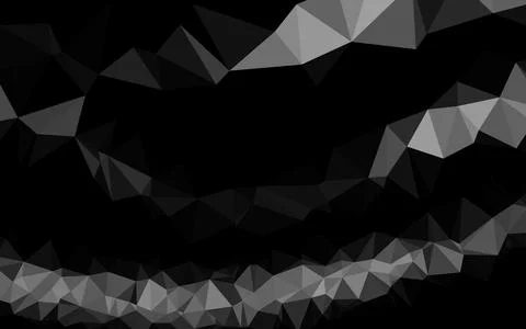 Dark Silver, Gray vector abstract mosaic background. Stock Illustration