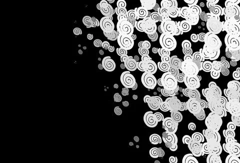 Dark Silver, Gray vector backdrop with bent lines. Stock Illustration