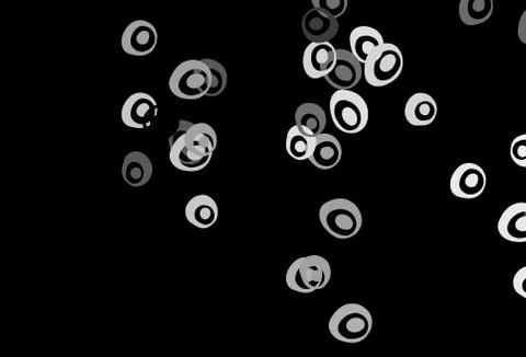 Dark Silver, Gray vector background with bubbles. Stock Illustration