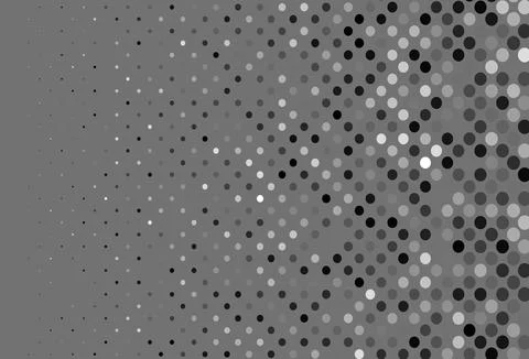 Dark Silver, Gray vector background with bubbles. Stock Illustration