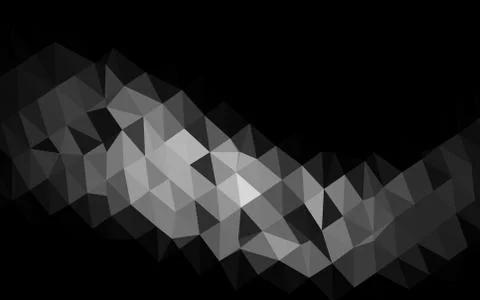 Dark Silver, Gray vector blurry triangle pattern. 스톡 일러스트