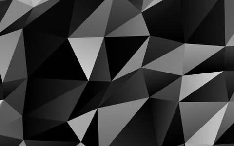 Dark Silver, Gray vector blurry triangle pattern. 스톡 일러스트