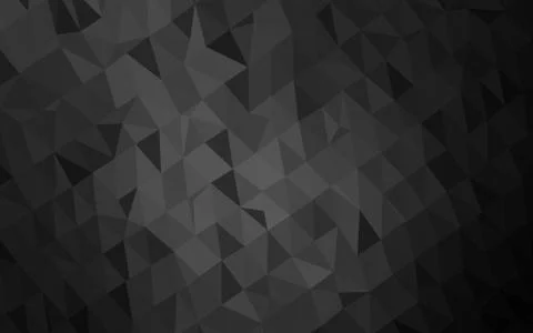 Dark Silver, Gray vector blurry triangle pattern. 스톡 일러스트