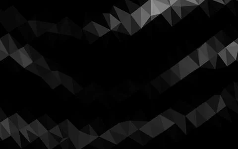 Dark Silver, Gray vector blurry triangle pattern. 스톡 일러스트