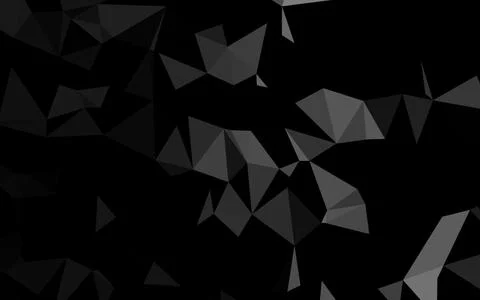 Dark Silver, Gray vector blurry triangle pattern. 스톡 일러스트