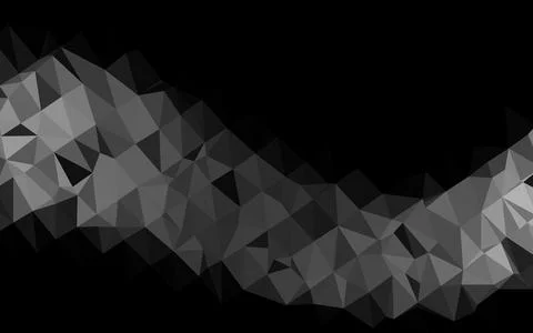 Dark Silver, Gray vector blurry triangle pattern. 스톡 일러스트