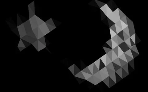 Dark Silver, Gray vector blurry triangle pattern. Stock Illustration