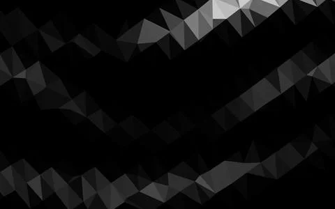 Dark Silver, Gray vector blurry triangle texture. イラスト素材