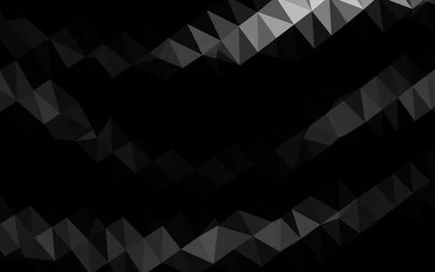 Dark Silver, Gray vector blurry triangle template. 스톡 일러스트