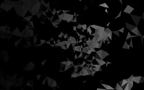 Dark Silver, Gray vector blurry triangle pattern. Stock Illustration