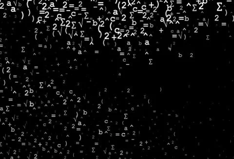 Dark Silver, Gray vector cover with math elements. 스톡 일러스트