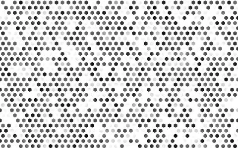 Dark Silver, Gray vector cover with set of hexagons. Stock Illustration