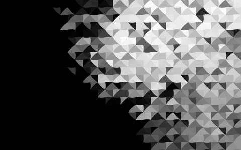 Dark Silver, Gray vector layout with lines, triangles. Stock Illustration