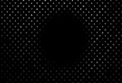 Dark silver, gray vector layout with elements of cards. Illustrazione stock